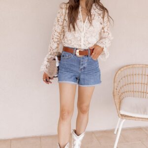 Boho Dreams Floral Lace Long Sleeve Blouse